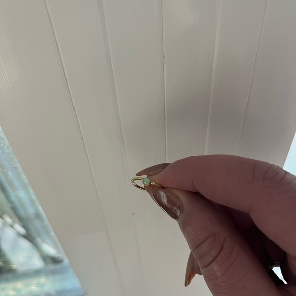 Body Gems Side Facing Bezel Ring with Opal - Picture 3 of 4